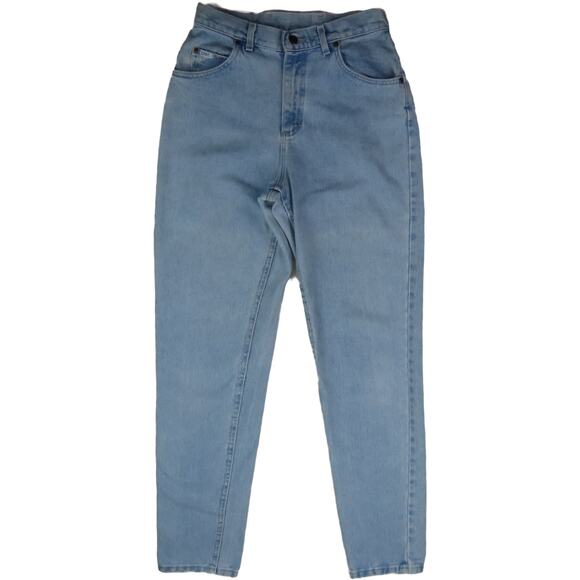 Vintage Lee Light Wash Grunge High Waisted Boho Festival Mom Denim Jeans 28 Long - Picture 1 of 4